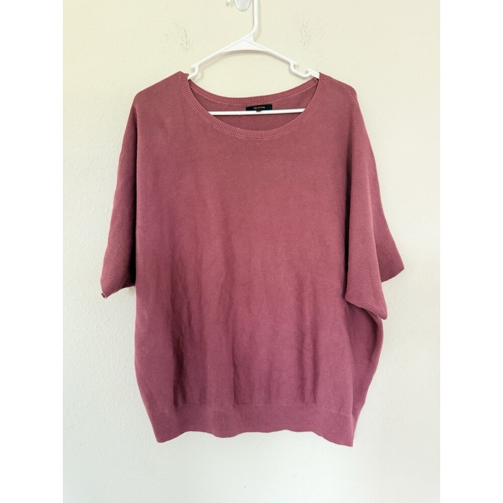 Quince Lightweight Cotton Cashmere Knit Dolman Sweater Womens Large Sustainable